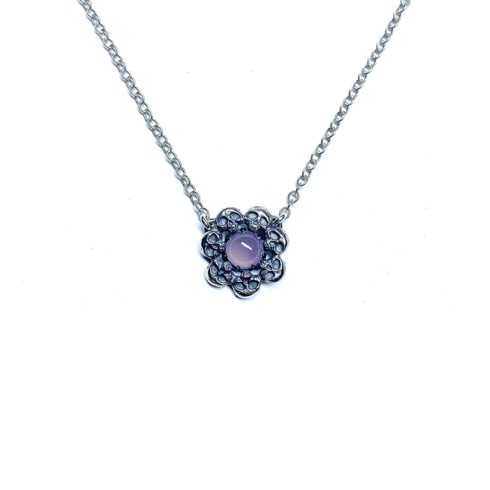 Fleur du Mal necklace in sterling silver or gold | Arcana Obscura